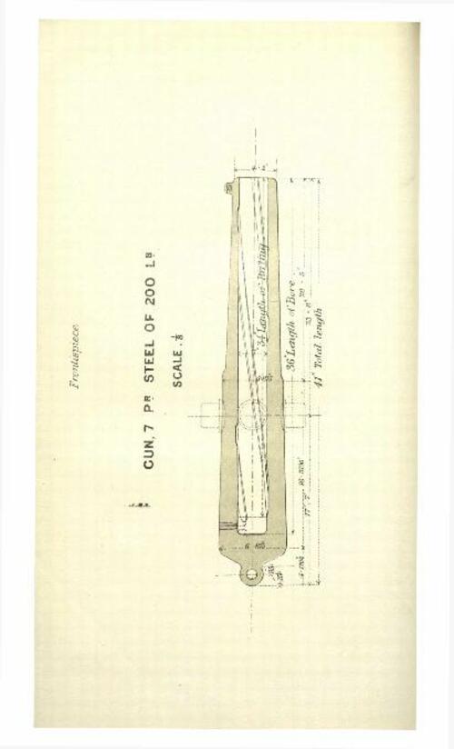 Handbook for the 7-pr. R.M.L. steel gun of 200 lb on colonial carriage (1882)